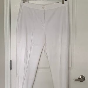 Express White Ankle Length Pant - Stretch